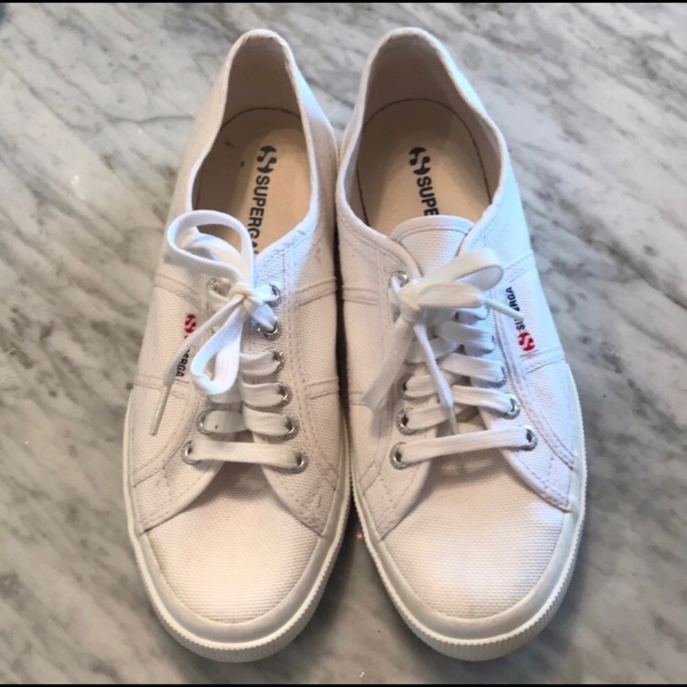 White superga sneakers size 9